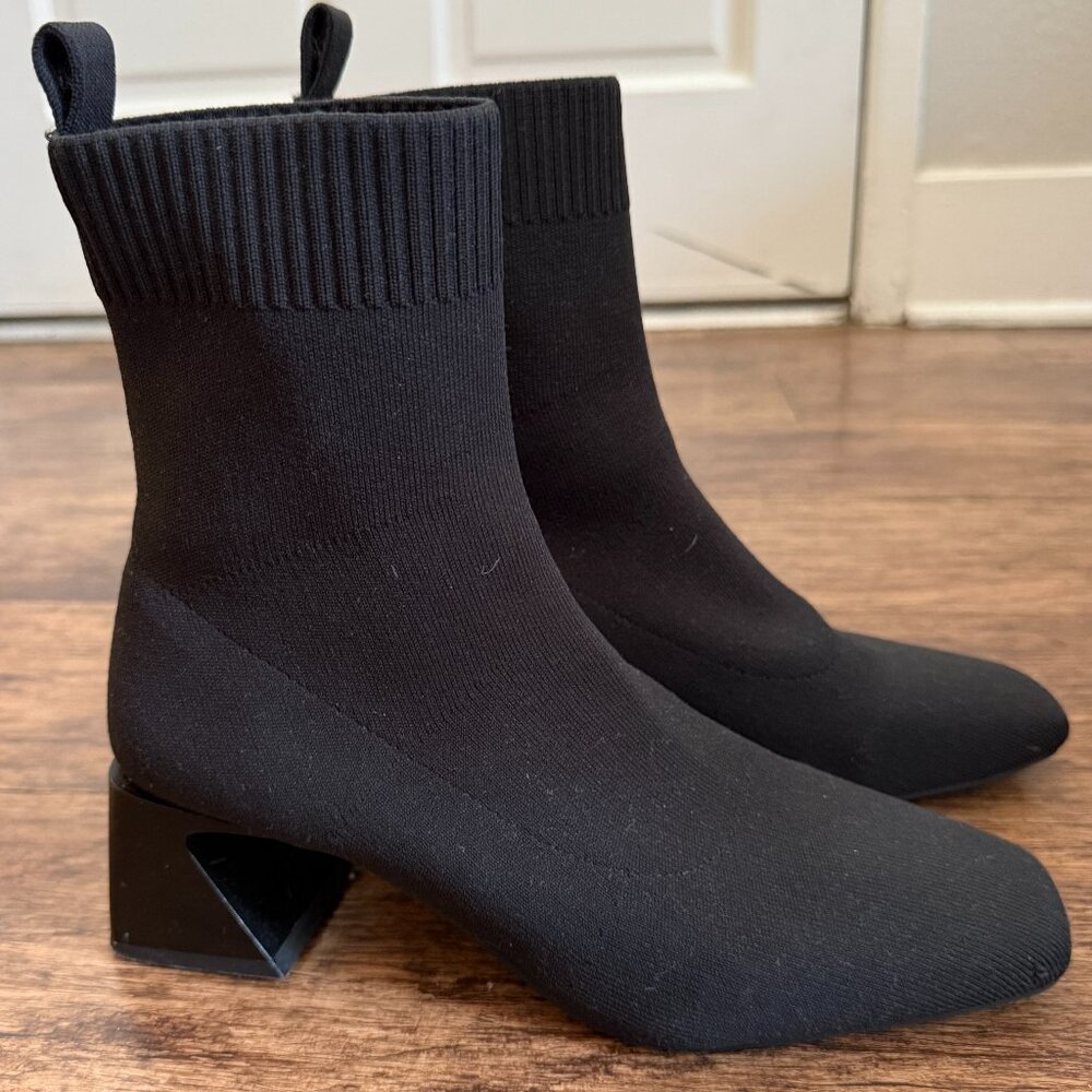 VIVAIA Regina Pro Square Toe Sock Boots Black – Size 39 / 8.5 – Worn <10x